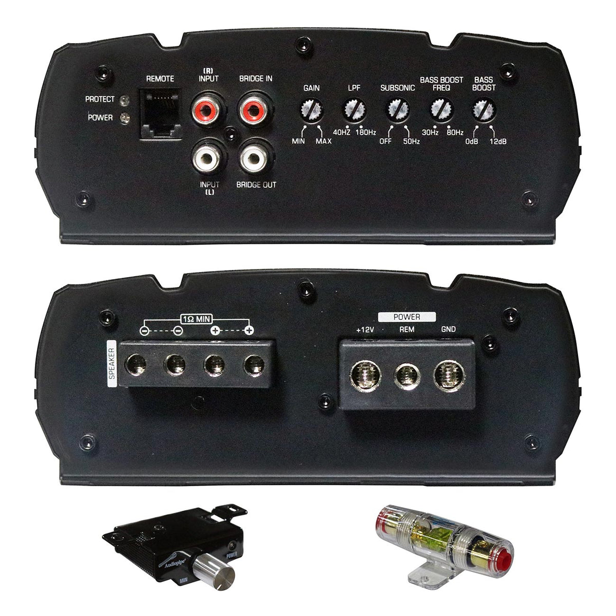 Audiopipe APEL15001 Mono Block Car Amplifier - 1500 Watt Monoblock Power Amp For Subwoofers & Bass