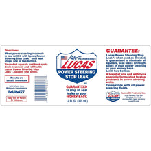Lucas Oil Power Steering Stop Leak - 12 Ounce