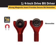 Titan 1/4" Drive x 4" Swivel Head Micro Bit Driver (Red)