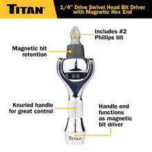 Titan 1/4" Drive Nano Bit Driver Hex Handle