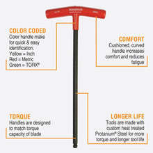 Bondhus Balldriver Metric HEX Ball End T-Handle Wrenches 2mm to 10MM (8 Piece)