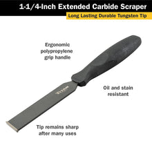Titan Extended Carbide Scraper 1-1/4" Wide Blade