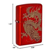 Zippo 79095 Windproof Lighter Golden Dragon (Candy Apple Red)