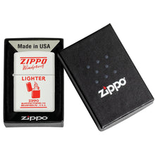 Zippo Vintage Ad Zippo Windproof in Red - White Matte