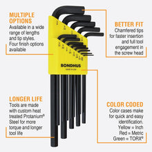 Bondhus Metric/SAE HEX Long L-Key Double Set (22 Piece)