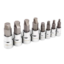 Powerbuilt Zeon SAE Hex Bit Socket Set for Damaged Bolts (8 Piece Set)