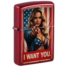 Zippo Windproof Lighter I Want You Color Image - Candy Apple Red