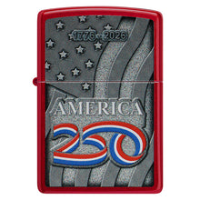 Zippo Windproof Lighter America250™ Color Image - Candy Apple Red