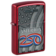Zippo Windproof Lighter America250™ Color Image - Candy Apple Red