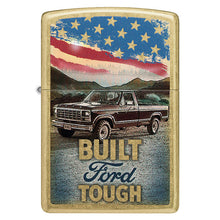 Zippo Windproof Lighter Ford Built Tough Color Image - Street Brass