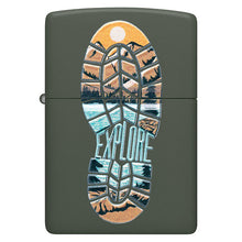 Zippo Windproof Lighter Explore Texture Print - Green Matte
