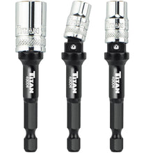 Titan 1/4 and 3/8 in Drive 3 in 1 Stepped Impact Socket Adapter
