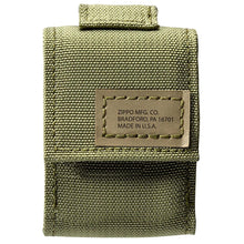 Zippo Tactical Pouch (OD Green) and Black Crackle Windproof Lighter Gift Set