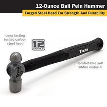Titan 12 oz. Ball Pein Hammer with Forged Steel Head