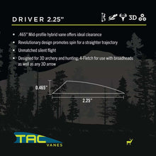 Tac Vanes Driver 2.25” Vane White (100 pack)