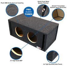 Atrend Dual 8" Vented Woofer Enclosure - Charcoal Carpet Covering