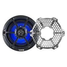 DS18 HYDRO 6.5″ 2-Way Marine Speakers with RGB LED Lights 300 Watts – Carbon Fiber (Pair)