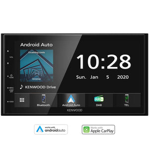 Kenwood 6.8" Touchscreen CarPlay/Android Auto D.Din AM/FM/BT/SXM Capacitive Display