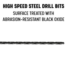 DRILL AMERICA 17/32" x 12" HSS Extra Long Drill Bit with 1/2-Shank Drill Bit