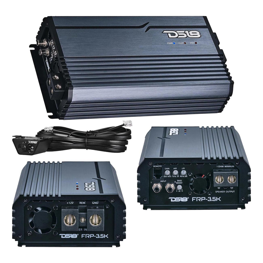 DS18 Full Range Class D 1 Channel Amp 3500 Watts 1 Ohm Titanium