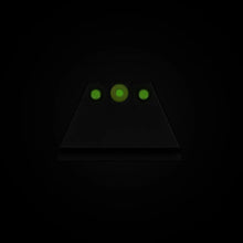 Night Fision Suppressor Height Tritium Night Sights for Most Glocks - White Tritium Front Ring/Triti