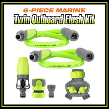 Flexzilla Marine Twin Outboard Flush Kit 5/8" x 3/4" 11-1/2 GHT Fittings (6-Piece)