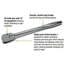 Williams 3/8" Drive Sealed Narrow Head Ratchet 36 Teeth