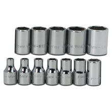 Williams Metric 1/4" Drive Shallow SUPERTORQUE™ Socket Set – 6 Point (12 Piece)
