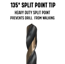 DRILL AMERICA 7/8" Reduced Shank HSS Black & Gold Contractor Drill Bit with 3-Flat Shank