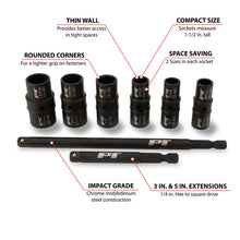 Performance Tool 1/4" Drive Flip Socket Set (8-Piece Set)