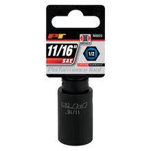 Performance Tool 1/2" Drive 11/16" 6-Point Impact Socket