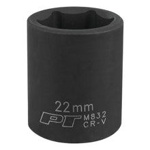 Performance Tool 1/2 Drive 6-Point Impact Socket 22mm