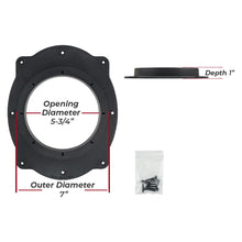 Audiopipe - Toyota 6x9" to 6" PVC Plastic Adapter Ring Spacer Black (Pair)