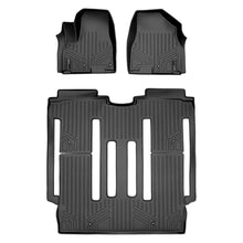 Smartliner Floor Liners Front/2nd Row 2015-2021 Kia Sedona - 8 Passenger Model (Black)
