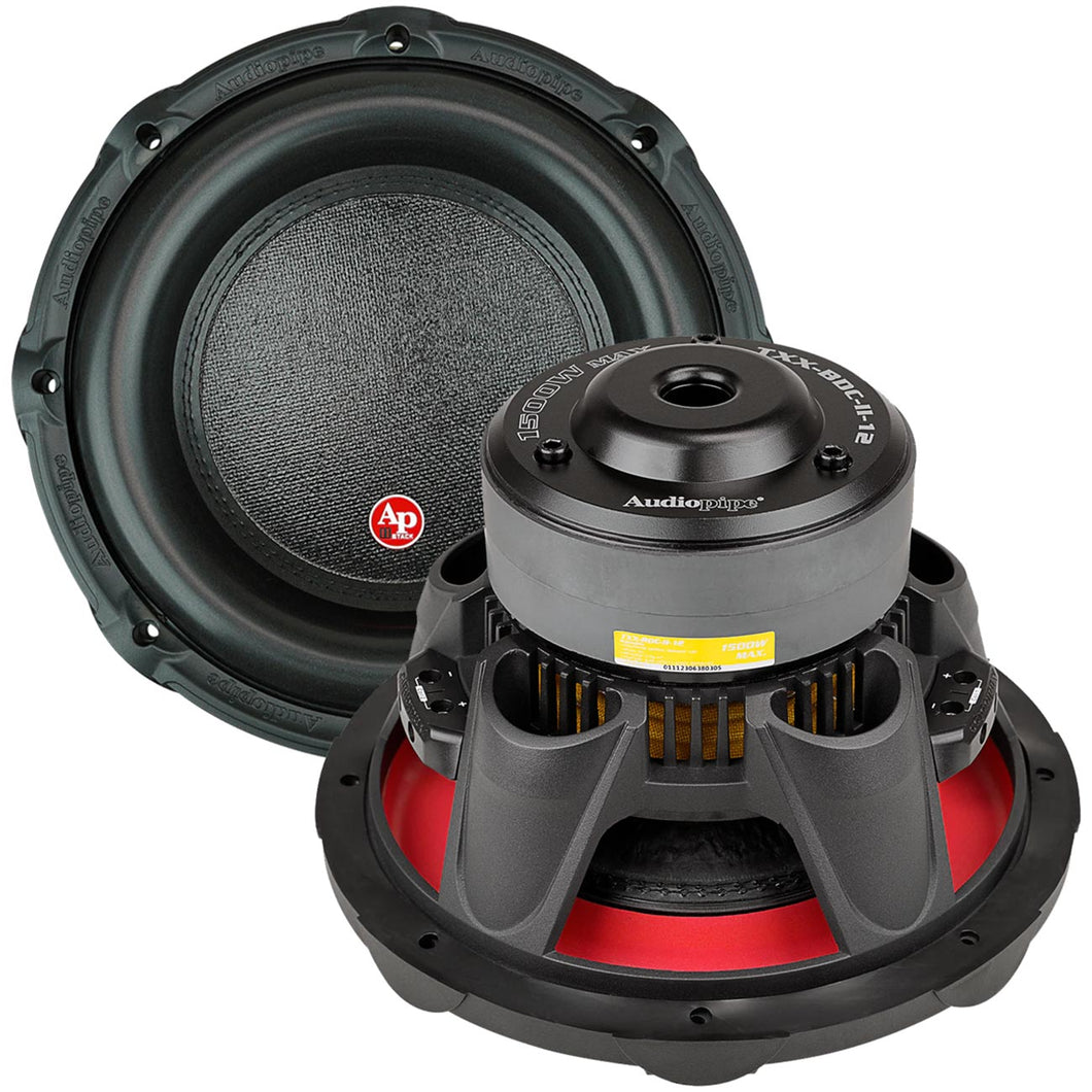 Audiopipe 12″ Woofer 750W RMS/1500W Max Dual 4 Ohm Voice Coil