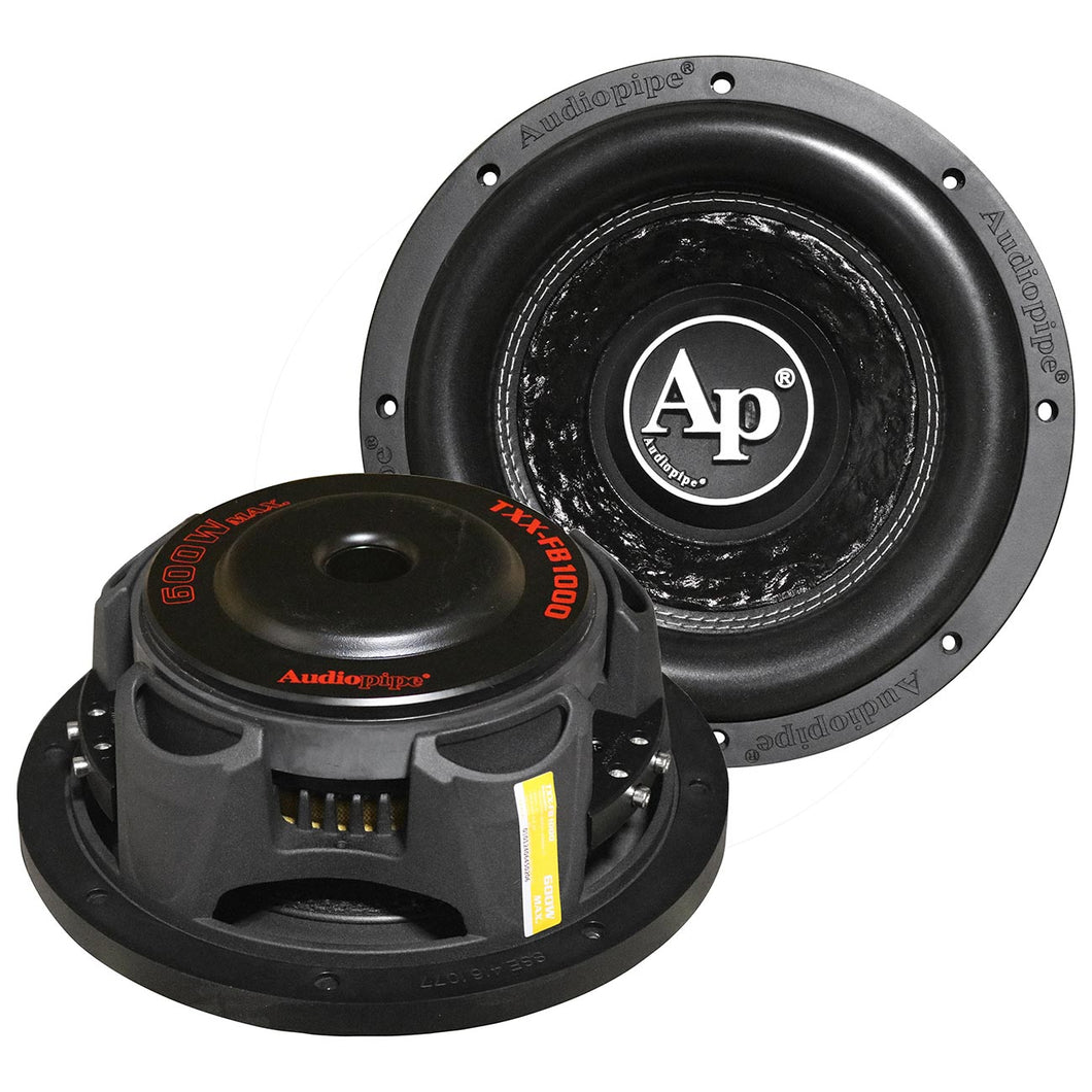 Audiopipe 10″ Shallow Mount Woofer 300W RMS/600W Max Dual 4 Ohm Voice Coils