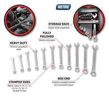 Performance Tool Metric Combo Wrench Set (11-Piece Set)