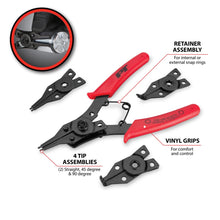 Performance Tool Interchangeable Jaw Snap Ring Plier Set (5-Piece Set)