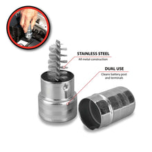 Performance Tool Metal Battery Terminal Cleaning Brush