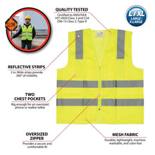 Performance Tool High-Visibility Reflective Safety Vest (L/XL Size)