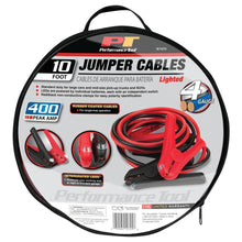Performance Tool 10' 4ga. 220 Amp Lighted Battery Jumper Cables