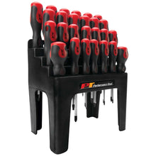 Performance Tool Screwdriver Set with Rack (26 Piece)