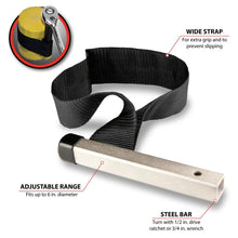 Performance Tool Heavy Duty Strap Filter Wrench up to 6"