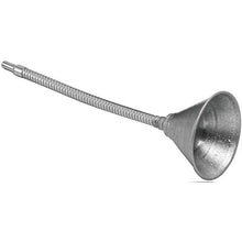 Performance Tool Zinc Plated Funnel with 12" Flex Spout