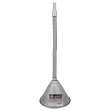 Performance Tool Zinc Plated Funnel with 12" Flex Spout