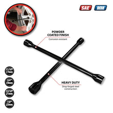 Performance Tool 14" SAE/Metric 4-Way Lug Wrench