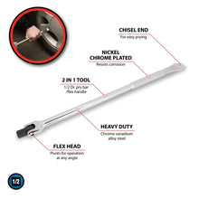 Performance Tool 1/2" Drive 18" Pry Bar/Flex Handle