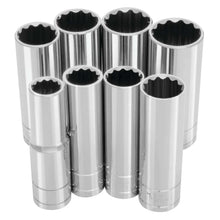 Performance Tool 1/2″ Drive 12-Point SAE Deep Socket Set (8 Piece)