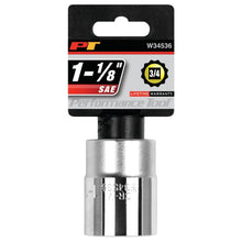 Performance Tool 3/4-Inch Drive 12-Point SAE Standard Socket 1-1/8-Inch
