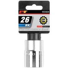 Performance Tool 3/4" Drive 26mm 12-Point Metric Standard Socket